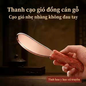 Hổ phù tay cầm bằng đồng đỏ — Chế tác hoàn toàn từ đồng đỏ nguyên chất, dùng để massage, cạo gió, sử dụng toàn thân, cạo gió vùng lưng, dụng cụ massage, dưỡng sinh.