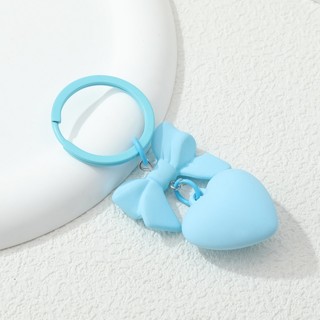 1 Máy Tính Đáng Yêu Acrylic Móc Khóa Nhiều Màu Sắc Trái Tim Nhựa Nơ Chìa Khóa Dành Cho Nữ Cô Gái Tình Bạn Tặng Túi Xách Trang Trí Handmade Trang Sức
