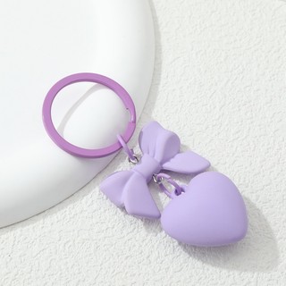 1 Máy Tính Đáng Yêu Acrylic Móc Khóa Nhiều Màu Sắc Trái Tim Nhựa Nơ Chìa Khóa Dành Cho Nữ Cô Gái Tình Bạn Tặng Túi Xách Trang Trí Handmade Trang Sức