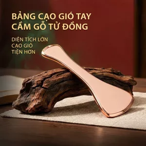 Xẻng cạo gió bằng đồng đỏ — Chế tác hoàn toàn từ đồng đỏ nguyên chất, dùng để massage, cạo gió, thông kinh lạc, dụng cụ cân cơ, sử dụng toàn thân.