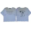 Áo thun Unisex Vintage Washed Đau khổ với họa tiết chân dung màu xanh phai màu trừu tượng