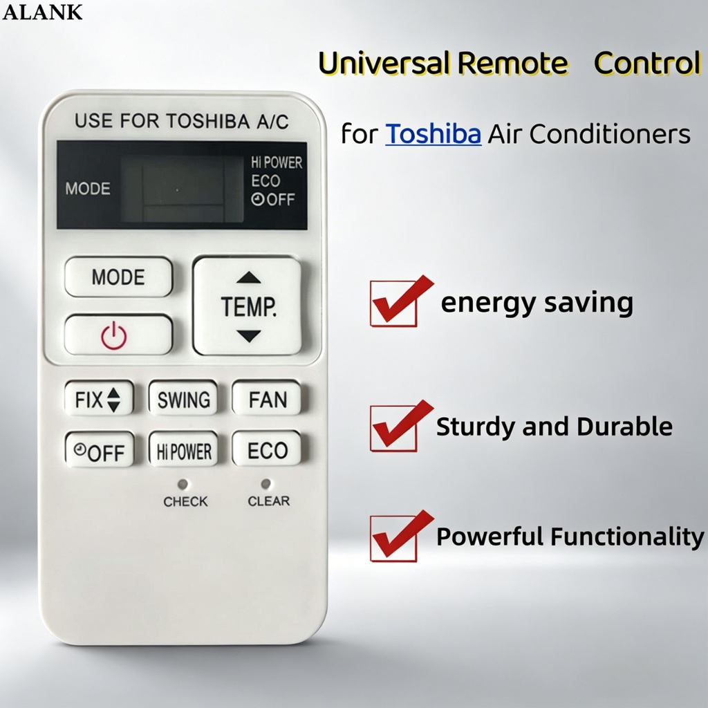 ALANK (TOSHIBA) Điều khiển máy lạnh đa năng điều hòa Remote, phù hợp với máy lạnh dạng tách / thao tác dễ dàng