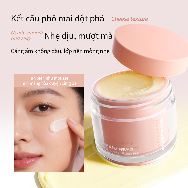Kem Lót Mooekiss 30g, Dưỡng Ẩm, Làm Mịn Da, Bám Nền, Lâu Trôi, Tăng Độ Bền Makeup