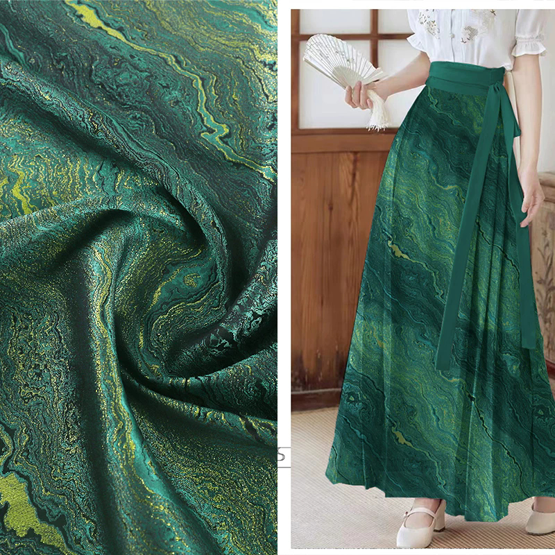 Gilt Họa Tiết Nước Thổ Cẩm Vải Satin Cho Hanfu Cổ, Phong Cách Trung Hoa