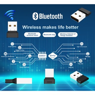 USB Bluetooth 6.0 Dongle Adapter cho PC Loa Chuột Không Dây Bàn Phím Âm Nhạc Bộ Thu Âm Thanh