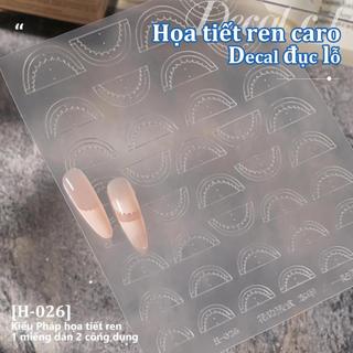 Miss Gooey Miếng Dán Móng Tay Ren Trong Suốt Phong Cách Pháp Mới Tự Dính Chống Nhăn Nghệ Thuật Làm Móng Cho Phụ Nữ Thiết Kế Dễ Sử Dụng