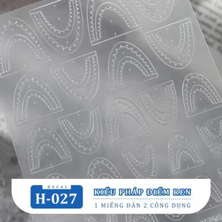 Miss Gooey Miếng Dán Móng Tay Ren Trong Suốt Phong Cách Pháp Mới Tự Dính Chống Nhăn Nghệ Thuật Làm Móng Cho Phụ Nữ Thiết Kế Dễ Sử Dụng