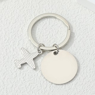 1 Máy Bay Du Lịch Thép Không Gỉ Đánh Dấu Hợp Kim Móc Khóa Truyền Thống Kỷ Niệm Du Lịch Phong Cách Túi Ô Tô Mặt Dây Chuyền Quà Tặng Cho Bạn Bè Gia Đình Lưu Niệm