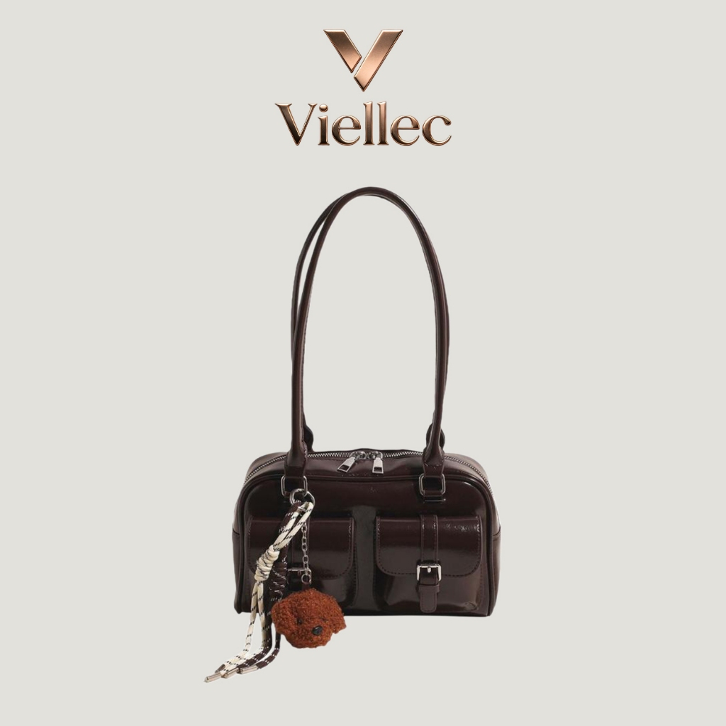 Túi đeo vai Viellec Túi xách cảm giác cao cấp Túi đeo nách đi lại dung tích lớn