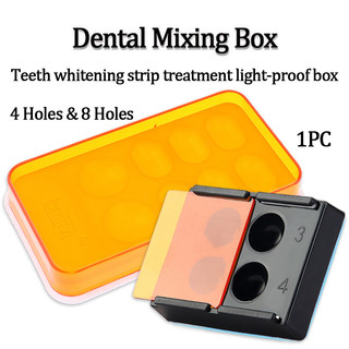 4/8 Lỗ Nha Khoa Nhựa Bóng Đèn Hộp Bảo Quản Bảng Có Nắp Nha Khoa Veneer Hộp Phối Composite Hood Ốp Lưng Bóng Dụng Cụ