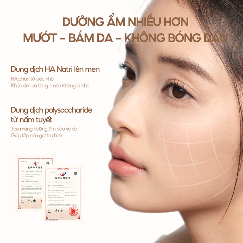 Kem nền dạng lỏng Mooekiss - Độ phủ cao, kiểm soát dầu, dưỡng ẩm & công thức lâu trôi