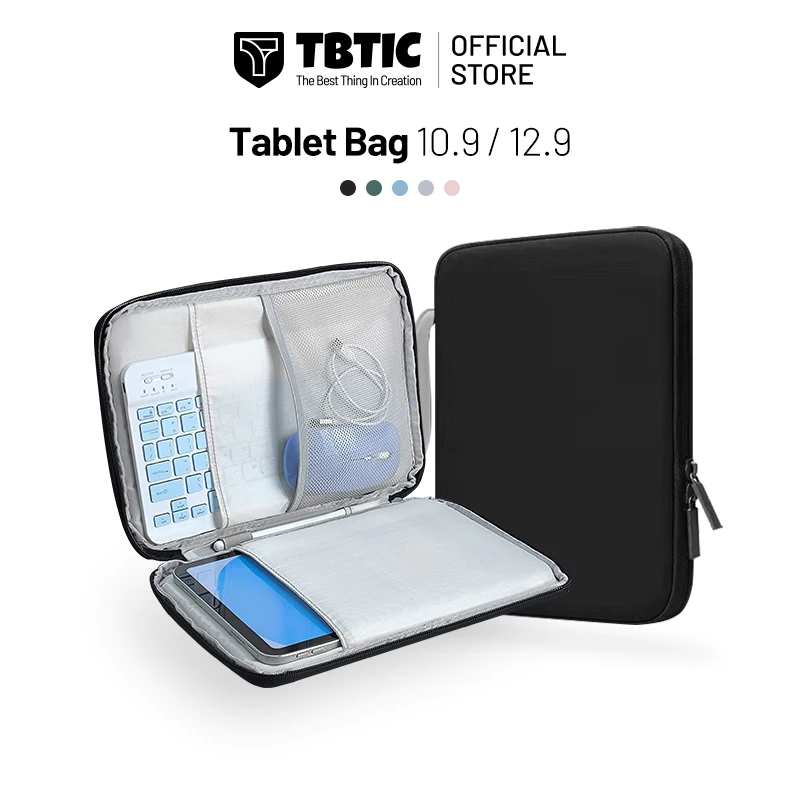 TBTIC Cho iPad Túi Đựng Túi Chống Thấm Nước Máy Tính Bảng Túi Bảo Quản Di Động 10.9 12.9 inch Nhiều Tay Xách Cho Samsung Tablet