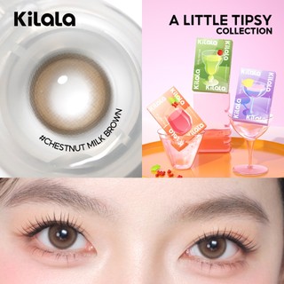 Kính áp tròng Kilala màu Trail Grey/Chestnut Milk Brown/Berry Purple lens cận  6 tháng DIA 14.5 có độ (0-8) 1 cặp