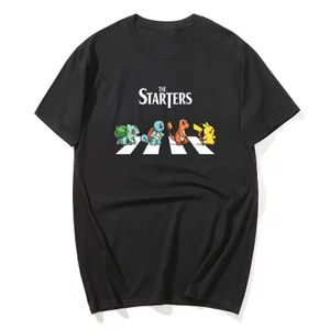 Nam Mới Siêu Dễ Thương Pokémon Anime In Hình Mùa Hè Nam Nữ Plus Size Xu Hướng Rời Thường Ngày Tay Ngắn Top