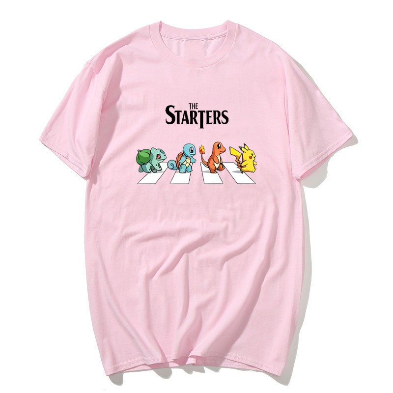 Nam Mới Siêu Dễ Thương Pokémon Anime In Hình Mùa Hè Nam Nữ Plus Size Xu Hướng Rời Thường Ngày Tay Ngắn Top