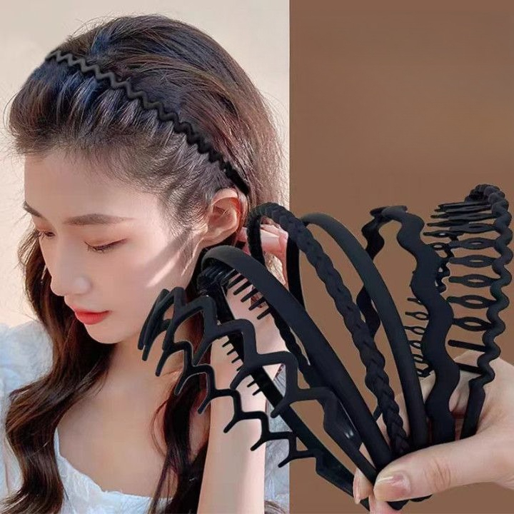 Mùa Hè Màu Nguyên Chất Đầu Bộ Nam Nữ Rửa Mặt Chống Trơn Trượt Phụ Kiện Tóc Bộ Cặp Đôi Băng Đô 2025 Phụ Kiện Thời Trang Mới