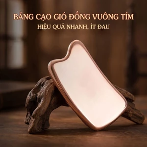 Bảng massage vuông bằng đồng đỏ — Chế tác hoàn toàn từ đồng đỏ nguyên chất, massage, cạo gió, thông kinh lạc, dụng cụ cân cơ, sử dụng toàn thân.