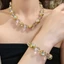 Vòng cổ Choker hạt trong suốt, Hạt tròn trong suốt với miếng đệm kim loại, Trang sức tuyên bố tối giản hiện đại dành cho nữ