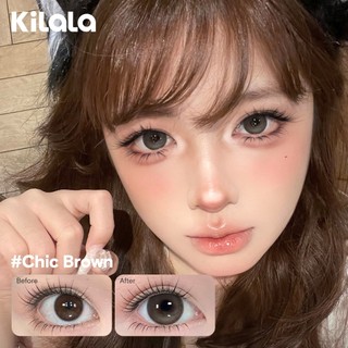 Kính áp tròng Kilala màu nâu BJD Chic Brown/Bambi Green  DIA 14.5mm lens cận 6 tháng có độ 0 [Giá 1 chiếc lens ]
