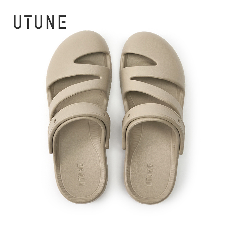 UTUNE Dép Sandal Nữ Mũi Kín EVA Nhẹ Chống Trượt Hỗ Trợ Vòm Chân Quai Gót Điều Chỉnh Đi Biển Lội Nước