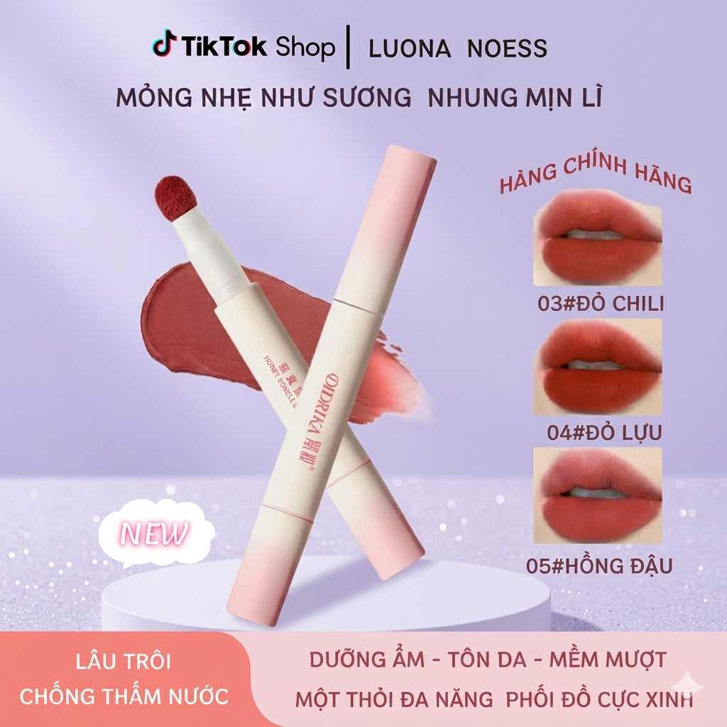 Son môi LUONA NOESS Lip Powder Cream Lipstick 1.8g
