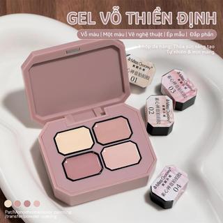 Miss Gooey Gel che khuyết điểm màu trắng đào và mơ sữa sơn móng tay có độ bão hòa cao và độ dày tạo hiệu ứng chuyển màu tự nhiên