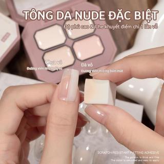 Miss Gooey Gel che khuyết điểm màu trắng đào và mơ sữa sơn móng tay có độ bão hòa cao và độ dày tạo hiệu ứng chuyển màu tự nhiên