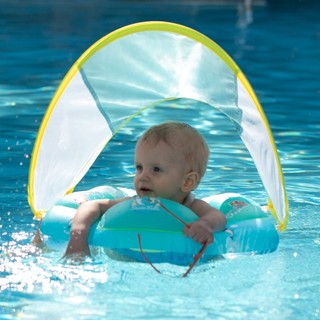 Phao Bơi Swimbobo Chống Lật, Tán Nắng UPF50+, Dây Đeo An Toàn Cho Bé Sơ Sinh & Tập Đi