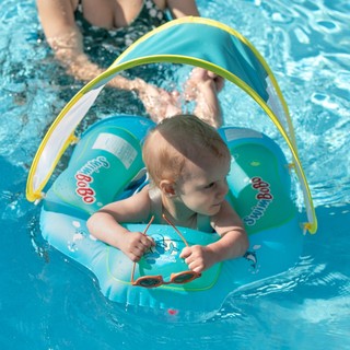 Phao Bơi Swimbobo Chống Lật, Tán Nắng UPF50+, Dây Đeo An Toàn Cho Bé Sơ Sinh & Tập Đi