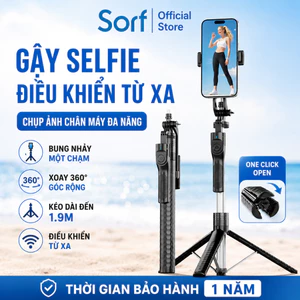 Sorf K50 Gậy Chụp Ảnh 3 Chân dài 1M9 Selfie Tripods Đèn Led, Điều Khiển Từ Xa Bluetooth