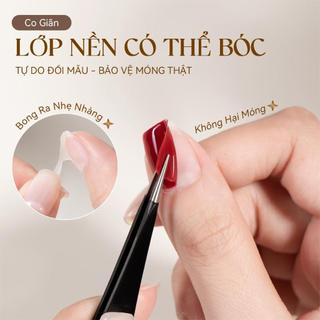 Lớp Lót Co Giãn Dễ Bóc Chuyên Nghiệp Gel Chất Lượng Salon Bền Lâu, Không Bong Tróc Thân Thiện Với Móng Tay Cho Dịch Vụ Làm Móng | Sản Phẩm Mới Đang Gây Sốt