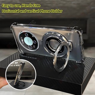Vỏ Tương Thích Cho Huawei Mate 80 / Mate 80 Pro Giá Đỡ Từ Tính Sang Trọng Mạ Trong Suốt Chống Sốc Silicon Mềm TPU Bảo Vệ SDS05
