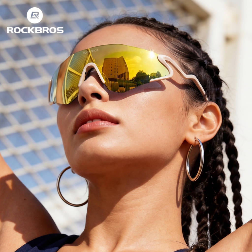 ROCKBROS Kính Thể Thao Ngoài Trời Chống UV Chống Gió Kính Đi Xe Đạp Photochromic