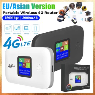 Bộ định tuyến 4G LTE EU / AS WIFI không dây 2100mAh Điểm truy cập di động có khe cắm thẻ SIM Điểm truy cập bỏ túi WIFI 150Mbps cho du lịch văn phòng tại nhà ngoài trời