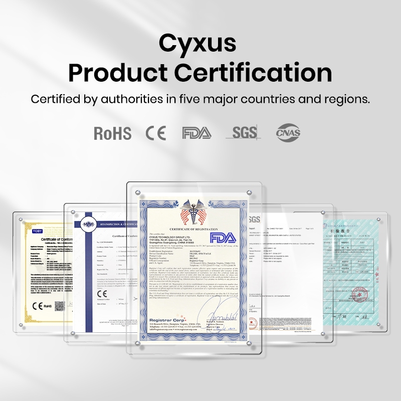 Kính râm không phân cực Cyxus khung hình bầu dục phong cách Hàn Quốc nữ khung kim loại Ống kính AC 1380