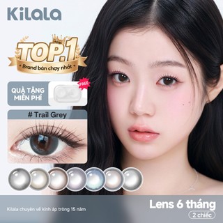 Kính áp tròng Kilala màu Trail Grey/Chestnut Milk Brown/Berry Purple lens cận  6 tháng DIA 14.5 có độ (0-8) 1 cặp
