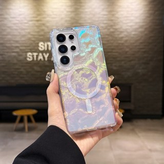 Ốp điện thoại laser gradient vỏ chảy sang trọng thích hợp cho Galaxy S24 S25 S26 plus FE siêu trong suốt bao gồm tất cả vỏ silicon chống rơi