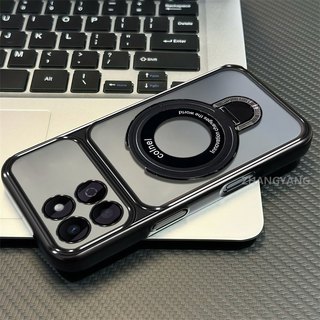 Ốp Lưng Cho Honor X6B X6C X6A X6D Cao Cấp Mạ Điện Cửa Sổ Lớn Silicon Trong Suốt Vỏ Điện Thoại Thẩm Mỹ Kim Loại Giá Đỡ Điện Thoại Thiết Kế Mới