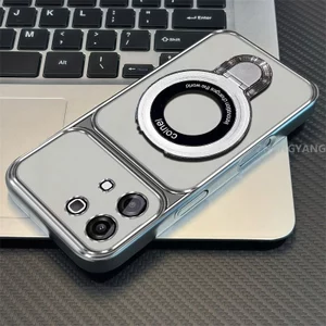 Ốp Lưng Cho infinix Note 60 5G Note 60 Pro 5G Note 60 Ultra Mạ Điện Silicon Cửa Sổ Lớn Trong Suốt Vỏ Điện Thoại Thẩm Mỹ Chống Rơi Thiết Kế Được Trang Bị Giá Đỡ Điện Thoại