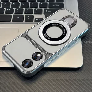 Ốp Lưng Cho OPPO Reno 8T 5G Mạ Điện Silicon Cửa Sổ Lớn Trong Suốt Vỏ Điện Thoại Thẩm Mỹ Chống Rơi Thiết Kế Được Trang Bị Giá Đỡ Điện Thoại
