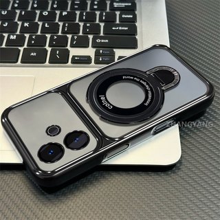 Ốp Lưng Cho OPPO A5 Pro 4G A5 Pro 5G Cao Cấp Mạ Điện Cửa Sổ Lớn Silicon Trong Suốt Vỏ Điện Thoại Thẩm Mỹ Kim Loại Giá Đỡ Điện Thoại Thiết Kế Mới