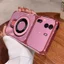 Ốp Lưng Cho OPPO Reno 11 Pro 5G Mạ Điện Silicon Cửa Sổ Lớn Trong Suốt Vỏ Điện Thoại Thẩm Mỹ Chống Rơi Thiết Kế Được Trang Bị Giá Đỡ Điện Thoại