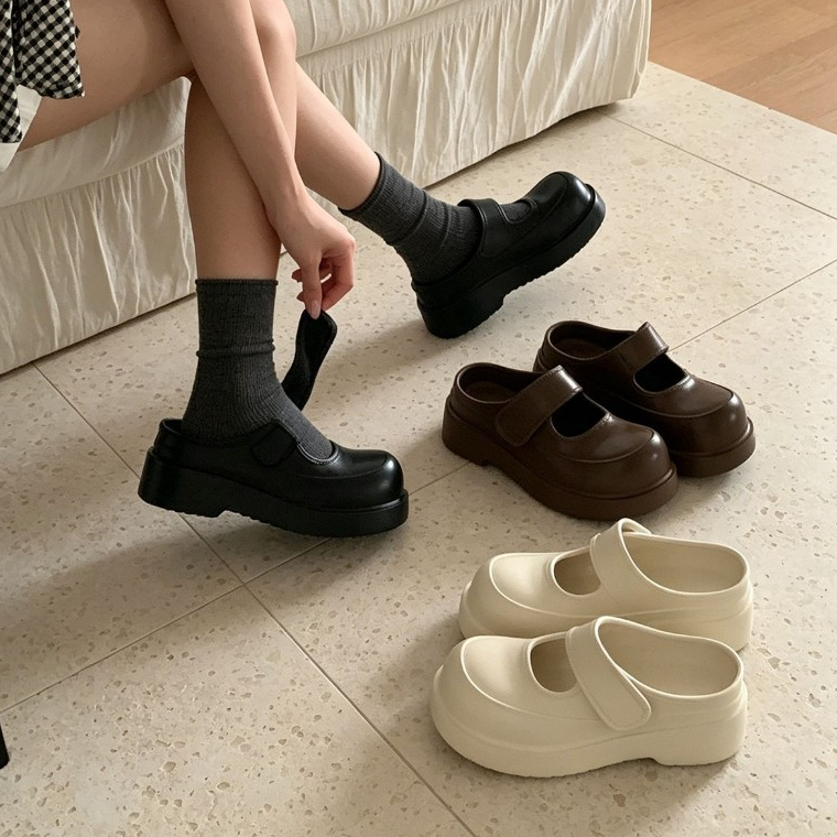 XIXITIAO Mary Jane Dép Nữ Mùa Hè Thoải Mái Ngoài Trời Thoáng Khí Thường Ngày Đế Dày