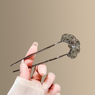 Kẹp tóc bạc Beiying!Kẹp tóc kim cương giả hình chữ U cổ điển!Phong cách mới Kẹp tóc độc đáo đơn giản của Trung Quốc