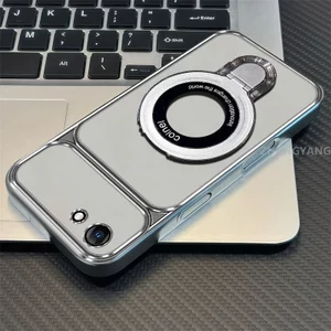 Ốp Lưng Cho Realme C30 C30s Silicon Mạ Điện Cửa Sổ Lớn Trong Suốt Vỏ Điện Thoại Thẩm Mỹ Chống Rơi Thiết Kế Được Trang Bị Giá Đỡ Điện Thoại