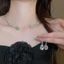 Bộ trang sức kim cương giả hình giọt nước màu bạc, Vòng cổ Choker & Bông tai thả có tông màu kim cương giả, Trang sức tuyên bố sang trọng cho đám cưới & triển vọng