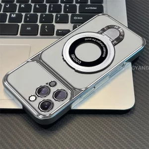 Ốp Lưng Cho Realme C31 4G Mạ Điện Silicon Cửa Sổ Lớn Trong Suốt Vỏ Điện Thoại Thẩm Mỹ Chống Rơi Thiết Kế Được Trang Bị Giá Đỡ Điện Thoại