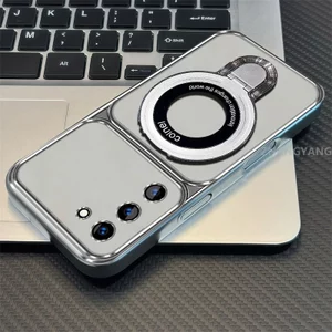 Ốp Lưng Cho Realme C65 Mạ Điện Silicon Cửa Sổ Lớn Trong Suốt Vỏ Điện Thoại Thẩm Mỹ Chống Rơi Thiết Kế Được Trang Bị Giá Đỡ Điện Thoại
