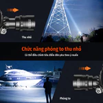 Đèn LED siêu sáng HL31 36W công suất cao có thể zoom chống nước đèn đội đầu đa năng cho hoạt động cắm trại câu cá leo núi thể thao ngoài trời — ảnh 3