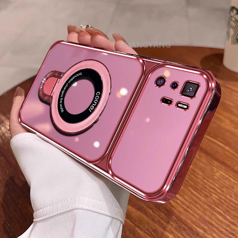Ốp Lưng Cho Redmi Note 10 Pro 5G note 10 Pro 4G note 10 5G note 10 4G Mạ Điện Silicon Cửa Sổ Lớn Trong Suốt Vỏ Điện Thoại Thẩm Mỹ Chống Rơi Thiết Kế Được Trang Bị Giá Đỡ Điện Thoại